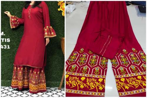 Mandir Kurti Plazzo