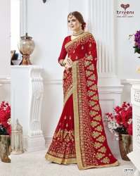 Charlys Designer Multi Colored Georgette Saree