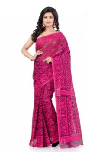 Get Embroidery Jamdani Silk Saree At Wholesale by Wooden Tant