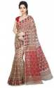Get Jamdani Cotton Silk Saree By WoodenTant Brand