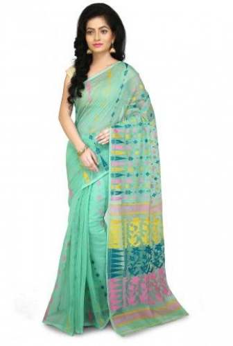 Get Woodentant Dhakai Jamdani Sari At Online Price by Wooden Tant