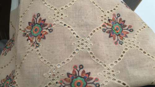 chikan embroidery fancy fabric by OmStar Fashion