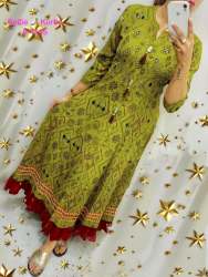 Designer Anarkali Long printed Kurti