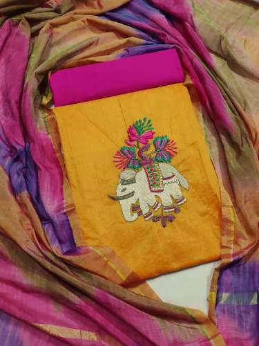 Designer Cotton Dress Material 