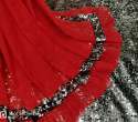 Designer Ruffle Saree thumb 4