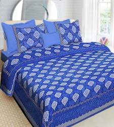 Designer Sanganeri Printed Bed sheet