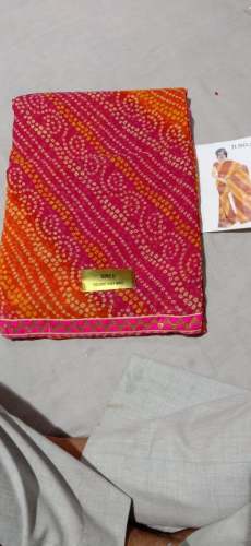Fancy Jaipuri Georgette Bandhani Saree by Pramukh Collections