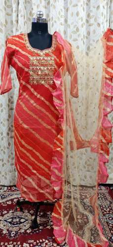 Kota Laheriya handwork Kurti with Duppata