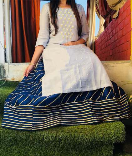 kurti with skirt