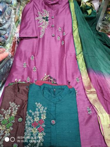 Pink Embroidered Kurti