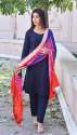 Plain Dress with Printed Bandhani Duppata