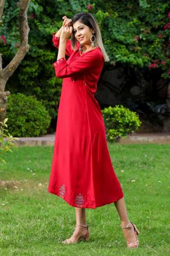 Rayon Long Kurti
