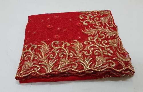 Stylish Embroidered Net Wedding wear SAree