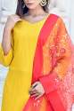 Stylish Plain Yellow kurti with Duppata thumb 3