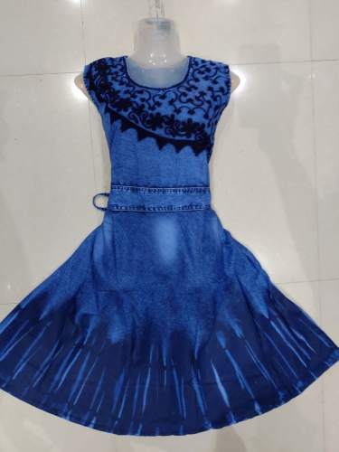 Fancy Blue Denim Kurti 