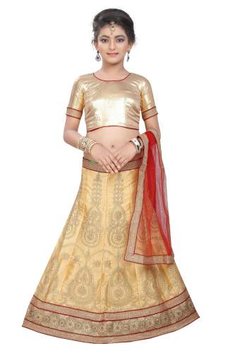 kids lehenga choli cream colour