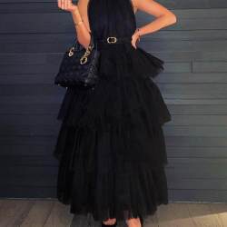 NEW DESIGNER PARTY WEAR HEAVY NET RUFFLE GOWN