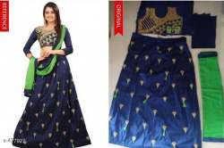 nidhi blue lehengacholi