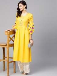 Embroidered A-Line Kurti