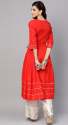 Red Solid A-Line Kurti thumb 1