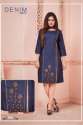 Embroidery Denim Kurtis  thumb 4
