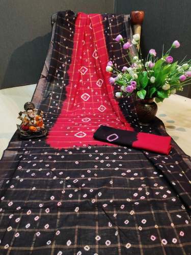 Lovely bandhej saree for leddies