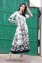 Black and White Long Double Layer Kurti thumb 1