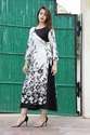 Black and White Long Double Layer Kurti thumb 2