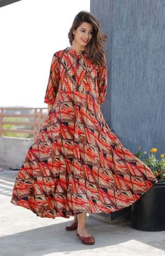 Full Flare rayon kurti