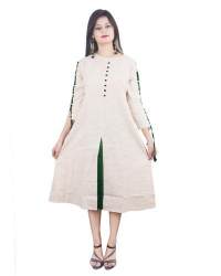 Linen Handloom Straight  Kurti