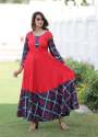 Long Designer Checks Border Kurti thumb 2