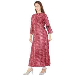 Rayon Printed Kurti in Long