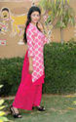 Stand Collar In Double Layer Kurti