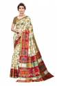 Art silk saree with blouse thumb 3
