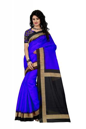 BHAGALPURI SILK WITH EMBROIDERY AND WORK