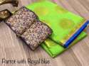 Chanderi saree with gold print  thumb 5