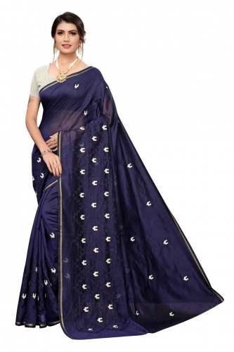 Designer Embroidery Chanderi Saree