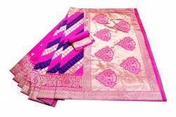 Fancy Banarsi Silk saree with rich pallu 