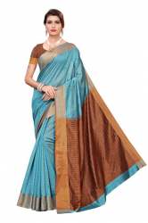 Fancy Cotton Silk  ikkat chokda saree -01