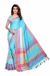 Linen saree with blouse