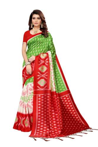 Multi Color banarsi silk saree