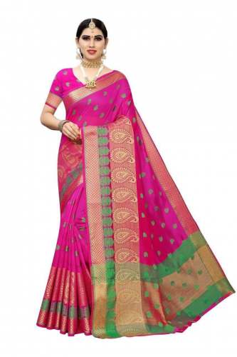  NEW COTTON JAQUARD SAREES