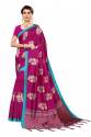 Printed Banarsi silk saree thumb 1