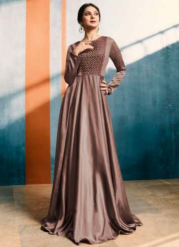 Jennifer Winget Brown colour gown -MUGDHA - 5009 by Suryavansi