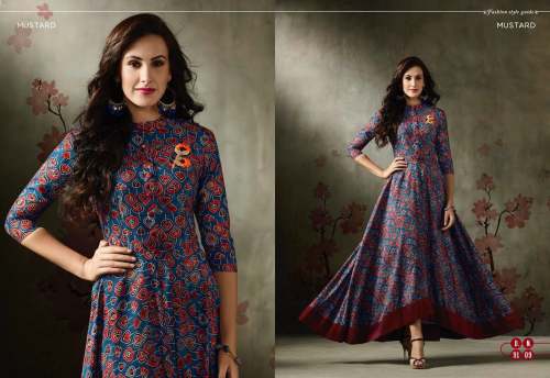 printed rayon kurti -2