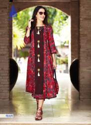 red designer kurti