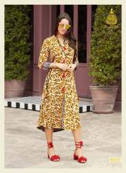 Reyon Dhudu Print kurti -Dairy Milk Vol 4