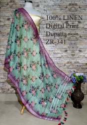 100% linen dupatta