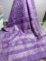 batik printed viscose saree