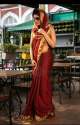 bhagalpuri pure linen saree thumb 1